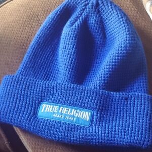 True Religion Royal Blue Knit Hat